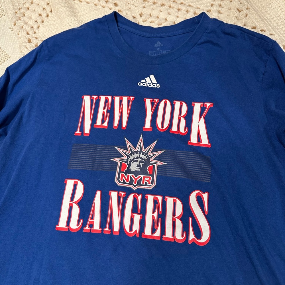 Blue New York Rangers Long Sleeve Shirt